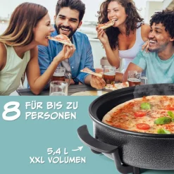 GOURMETmaxx Party-Pfanne Schwarz 40 cm