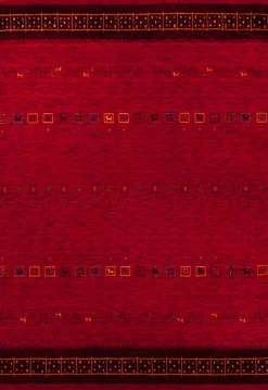 Handloom aus Indien Lori Dream Gold Rot 200 x 250 cm
