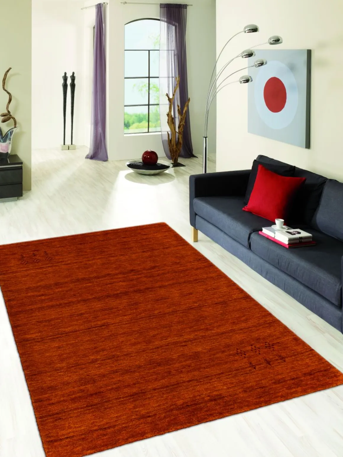 Handloom aus Indien Marand kupfer 40 x 60 cm