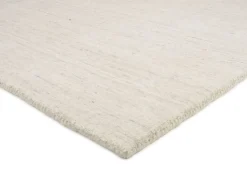 Handloom aus Indien Sadhana Hellgrau Natur 140 x 200 cm