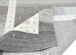 Handloomteppich aus Indien Memu Silver Multi 70 x 140 cm