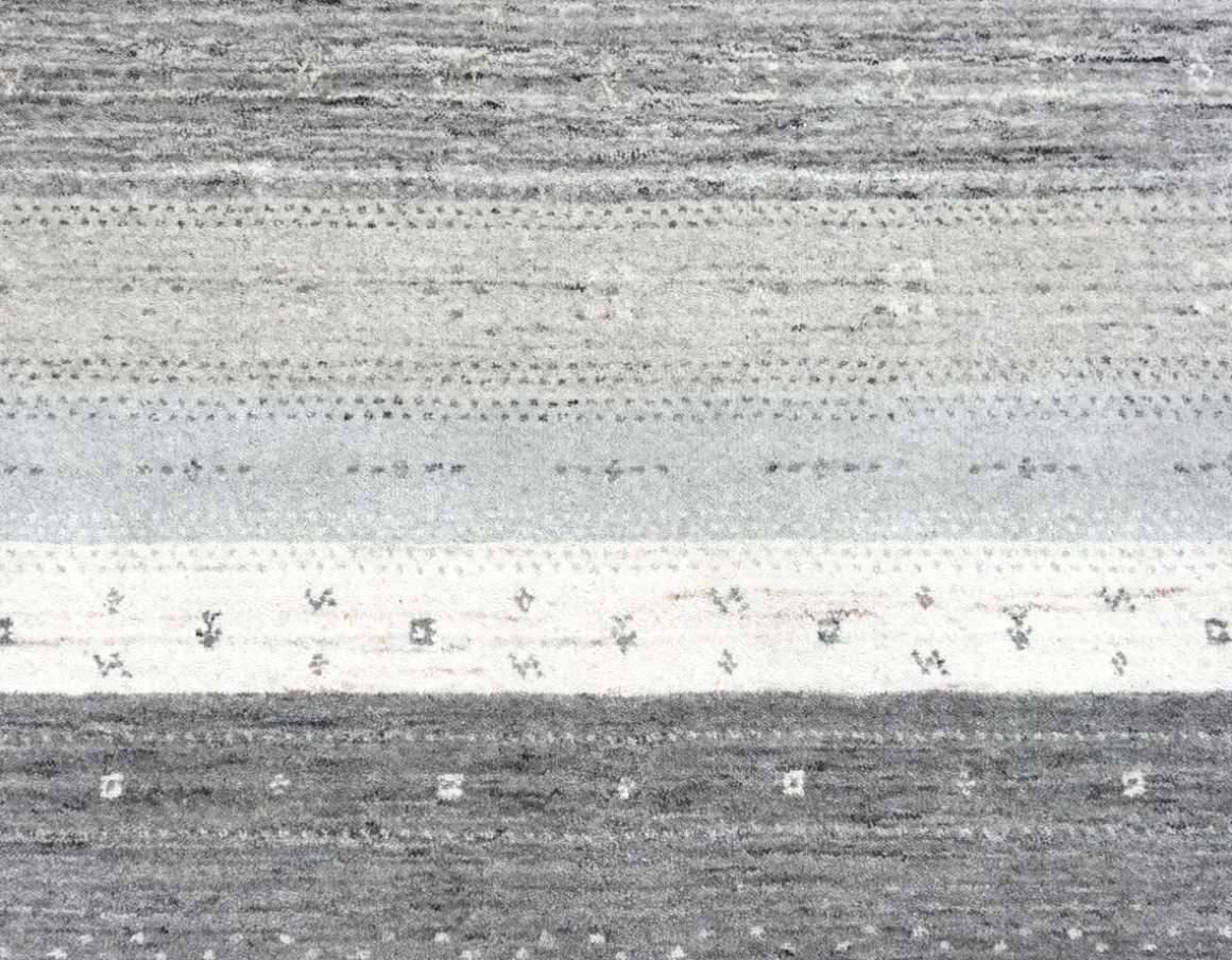 Handloomteppich aus Indien Memu Silver Multi 70 x 140 cm