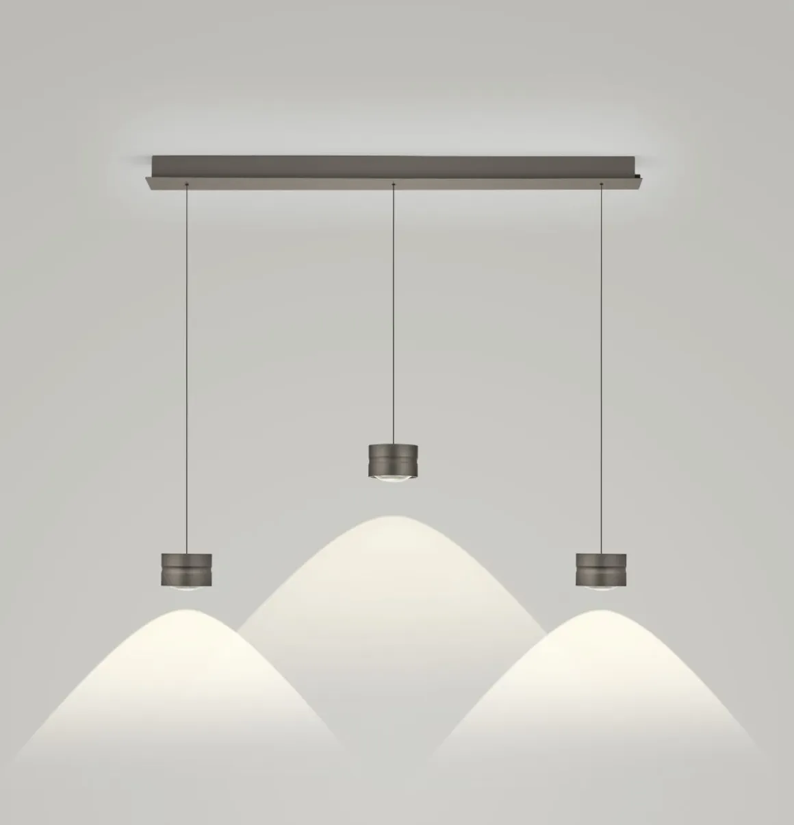 HELL 3-flg LED Pendellampe Mika Bronze