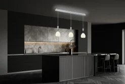 HELL 3-flg LED Pendelleuchte Sam Nickel