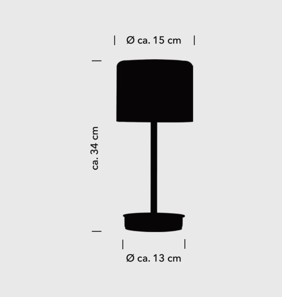 HELL LED Tischlampe Klara Rauchglas