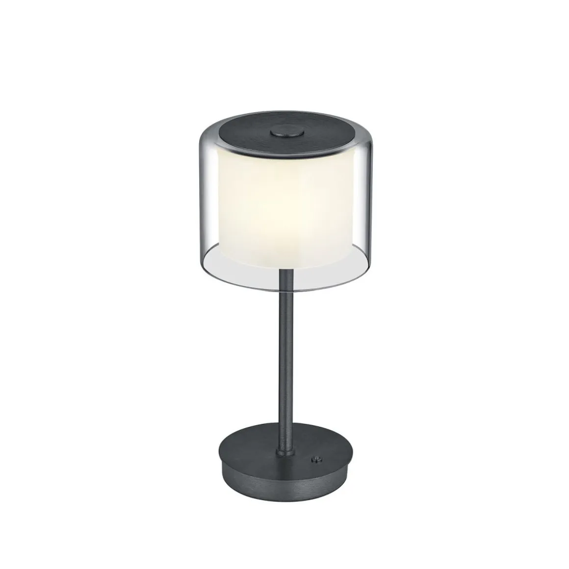 HELL LED Tischlampe Klara Rauchglas