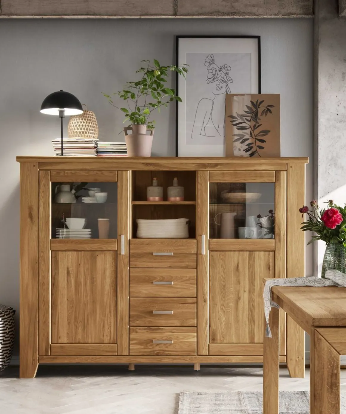Highboard Loft Wildeiche