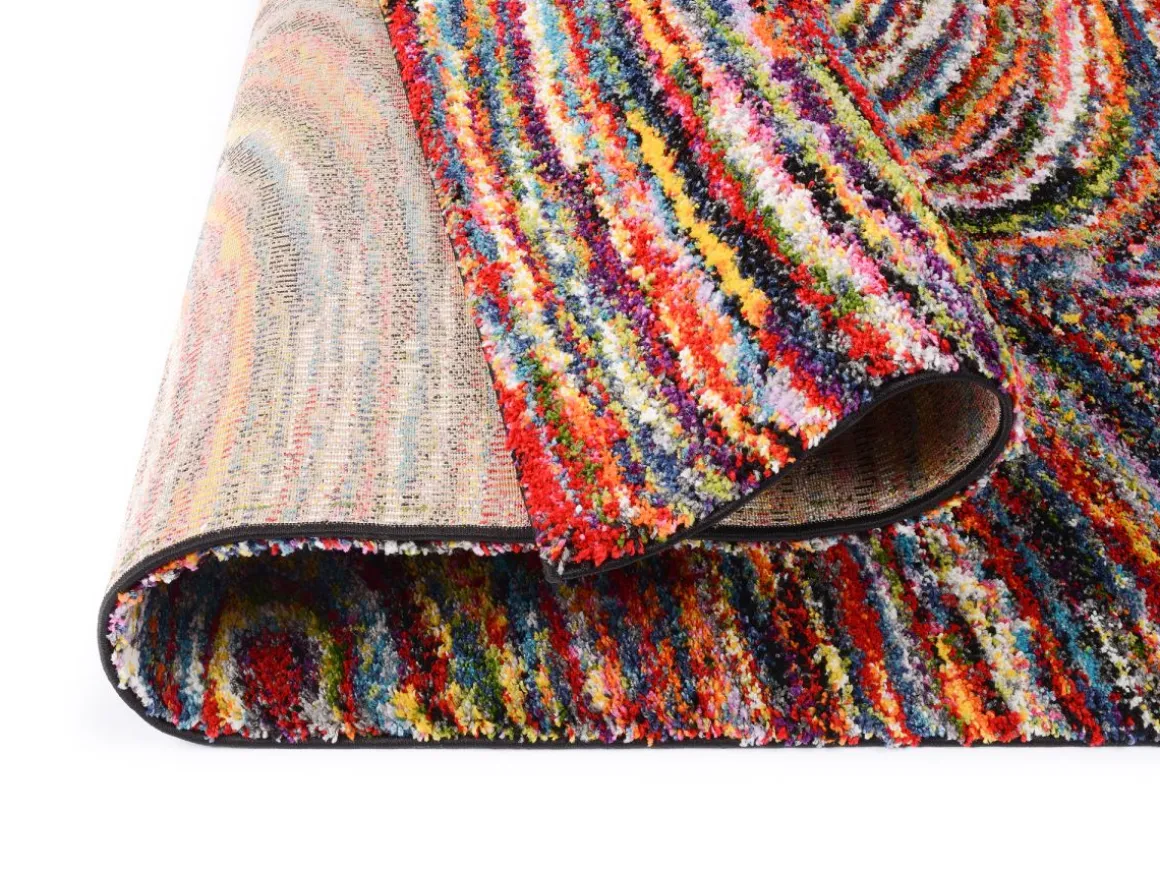 Hochflorteppich Multi Samana Mehrfarbig 65 x 130 cm