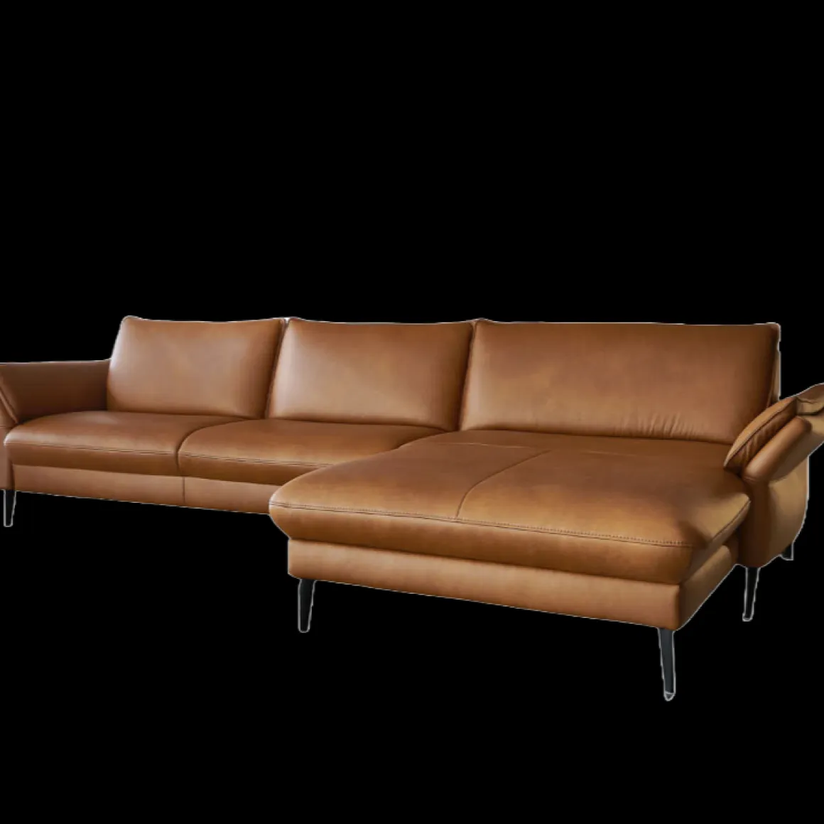Hukla Ecksofa 1116 Cognac