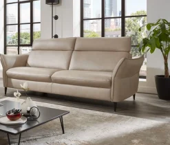 Hukla 3-Sitzer Sofa 21014 Pearl mit Kopfteilverstellung