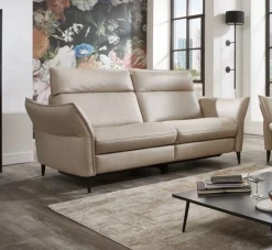 Hukla 2,5-Sitzer Sofa 21014 Pearl mit Kopfteilverstellung