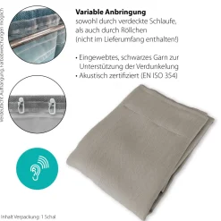 Indes Fuggerhaus Verdunkler Galdin verdeckte Schlaufen Beige 140 x 245 cm