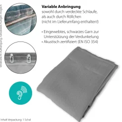 Indes Fuggerhaus Verdunkler Galdin verdeckte Schlaufen Grau 140 x 245 cm
