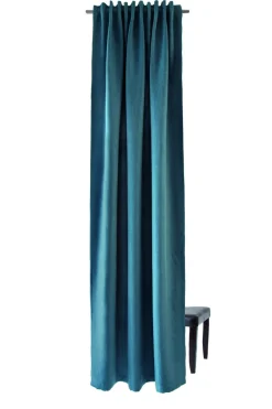 Indes Fuggerhaus Verdunkler Galdin verdeckte Schlaufen Petrol 140 x 245 cm
