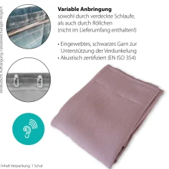 Indes Fuggerhaus Verdunkler Galdin verdeckte Schlaufen Rose 140 x 245 cm