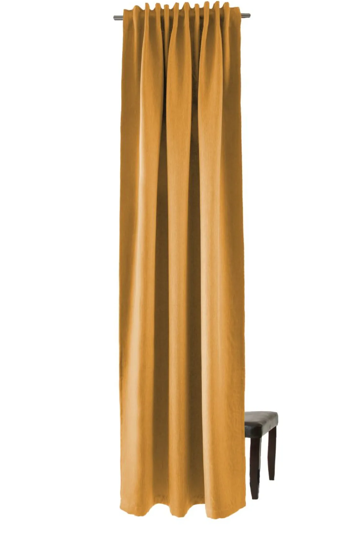 Indes Fuggerhaus Verdunkler Galdin verdeckte Schlaufen Safran 140 x 245 cm