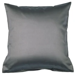 Janine Colors Mako-Satin Kissenbezug Anthrazit 40 x 40 cm