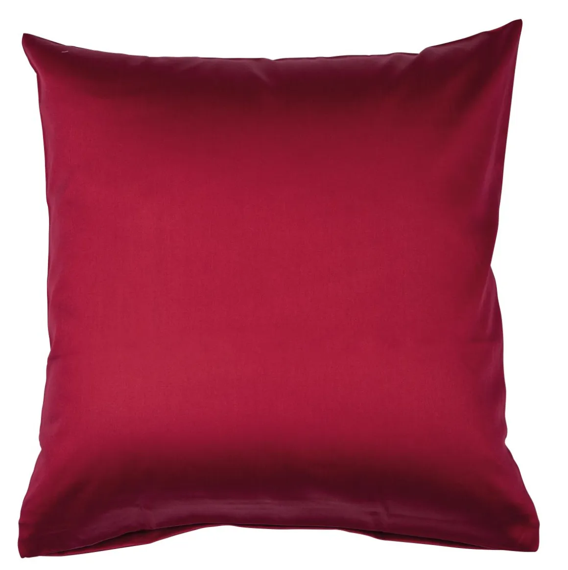 Janine Colors Mako-Satin Kissenbezug Bordeaux 40 x 40 cm