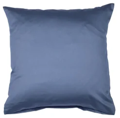 Janine Colors Mako-Satin Kissenbezug Jeansblau 40 x 40 cm