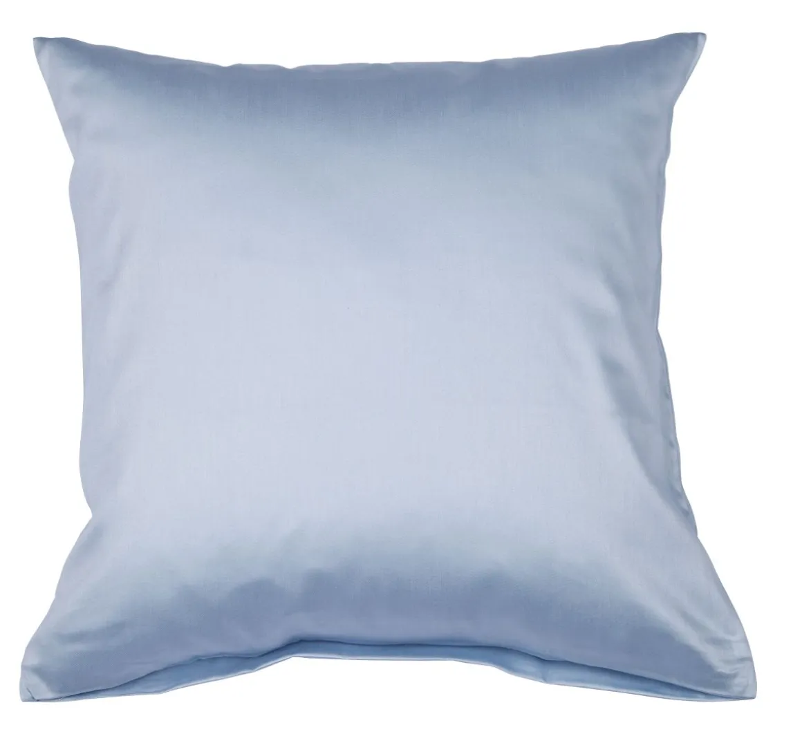 Janine Colors Mako-Satin Kissenbezug Perlblau 40 x 40 cm