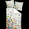 Janine Satin-Garnitur Modern Art Multicolor 135 x 200 cm