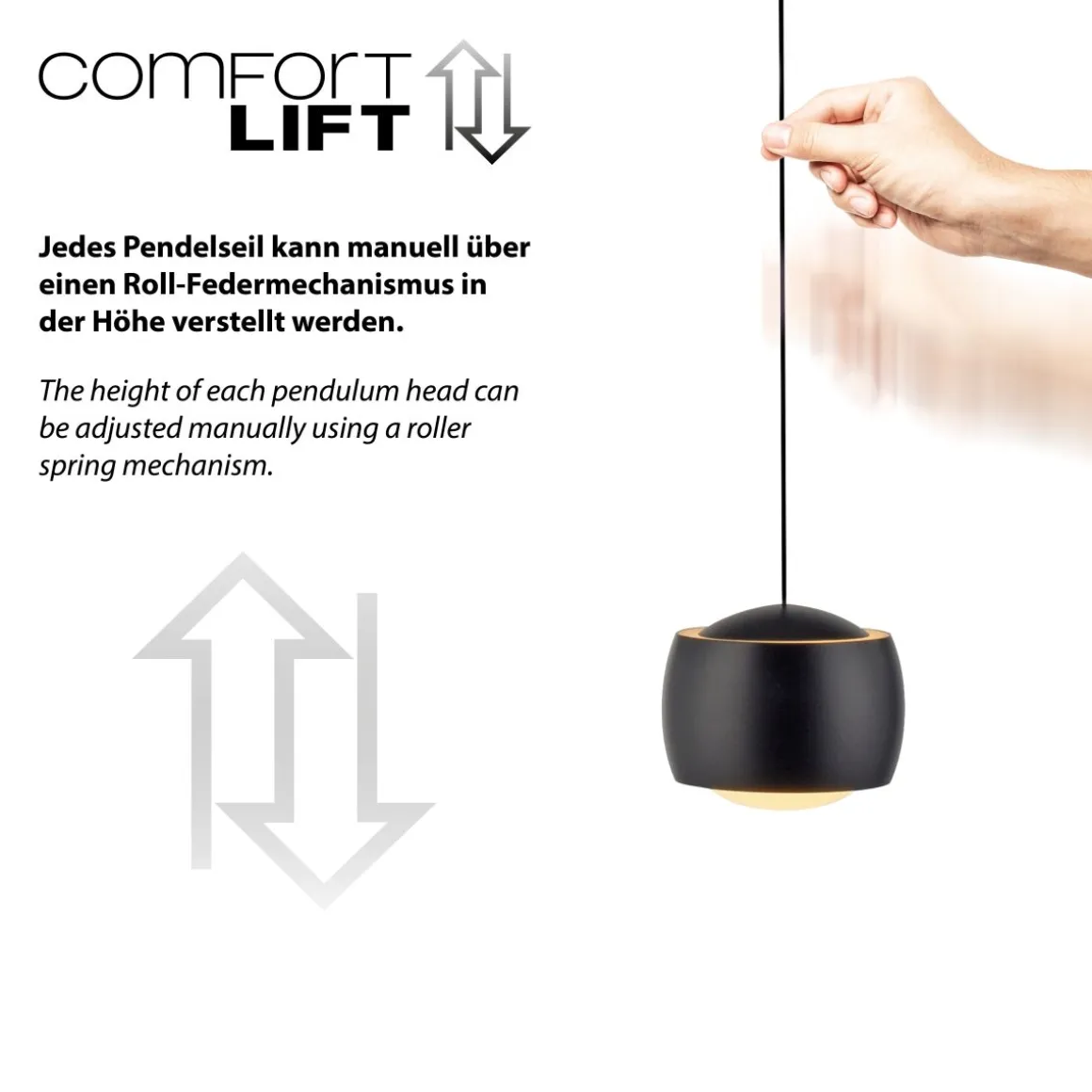 JUST LIGHT. 1-flg LED Pendellampe Ballini