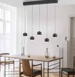 JUST LIGHT. 5-flg LED Pendellampe Ballini