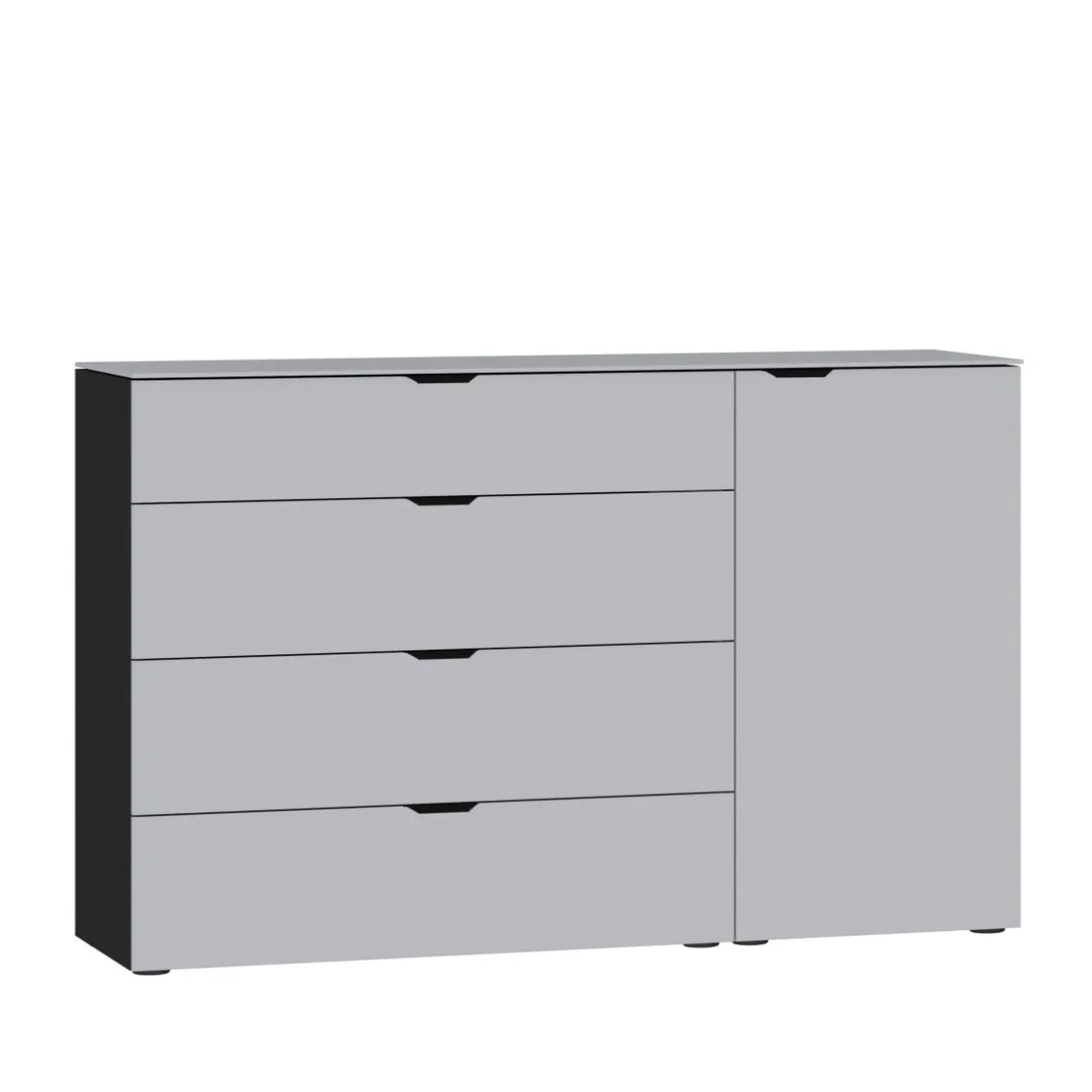 Jutzler Kommode 14 Grau Schwarz