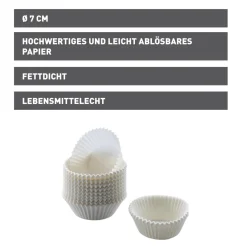 Kaiser 200 Muffin-Papierbackförmchen-Set Creativ Weiß