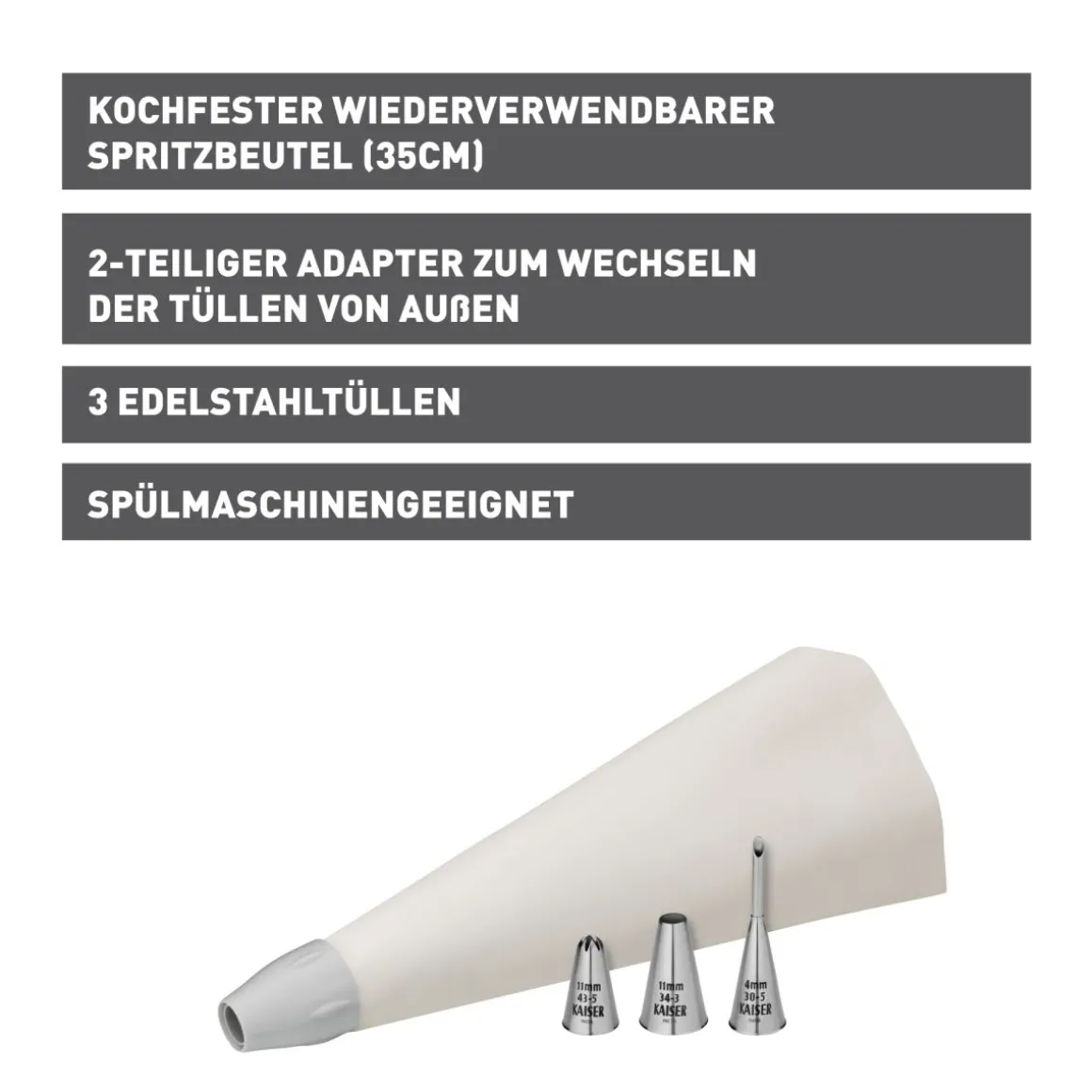 Kaiser 5-tlg Profi -Spritzbeutel