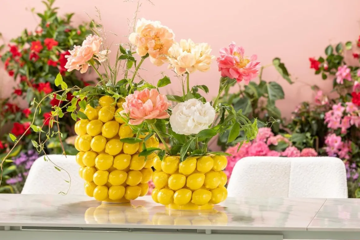 KARE Vase Lemon Juice Gelb