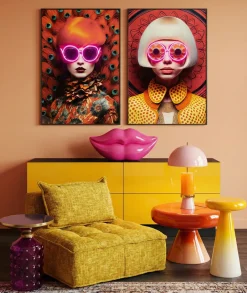 KARE Vase Lips Pink