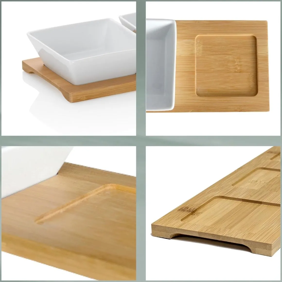 kela Dip Schalen-Set Philipa mit Bambusplatte