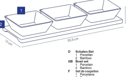 kela Dip Schalen-Set Philipa mit Bambusplatte
