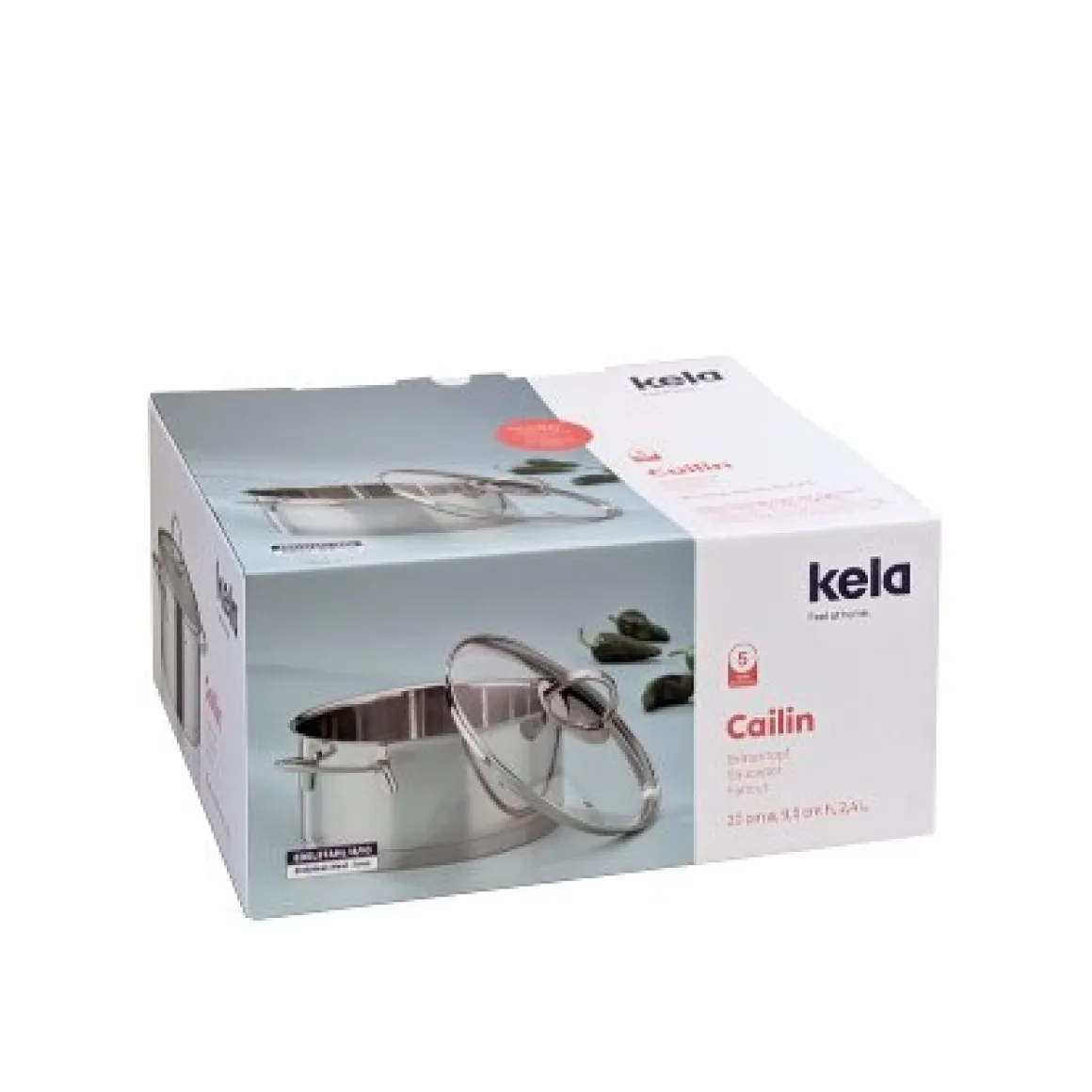 kela Edelstahl Bratentopf Cailin Ø 20 cm