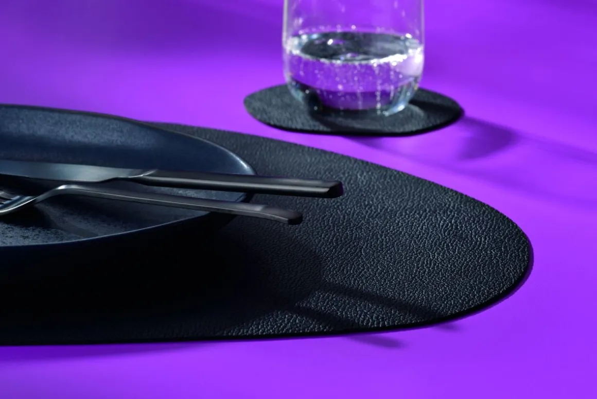 kela Tischset schwarz Stone