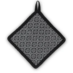 kela Topflappen weiß-schwarz Muster Gianna