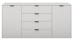 Kommode Bonnie Kreidegrau 178 x 87 cm