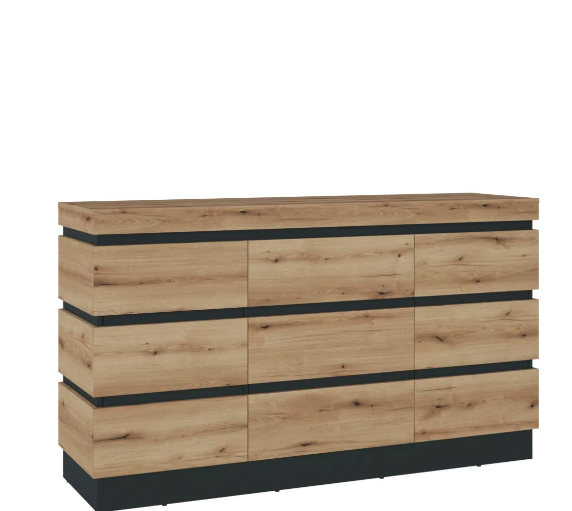Kommode Corte Eiche Grau 161 x 93 cm