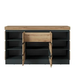 Kommode Corte Eiche Grau 161 x 93 cm