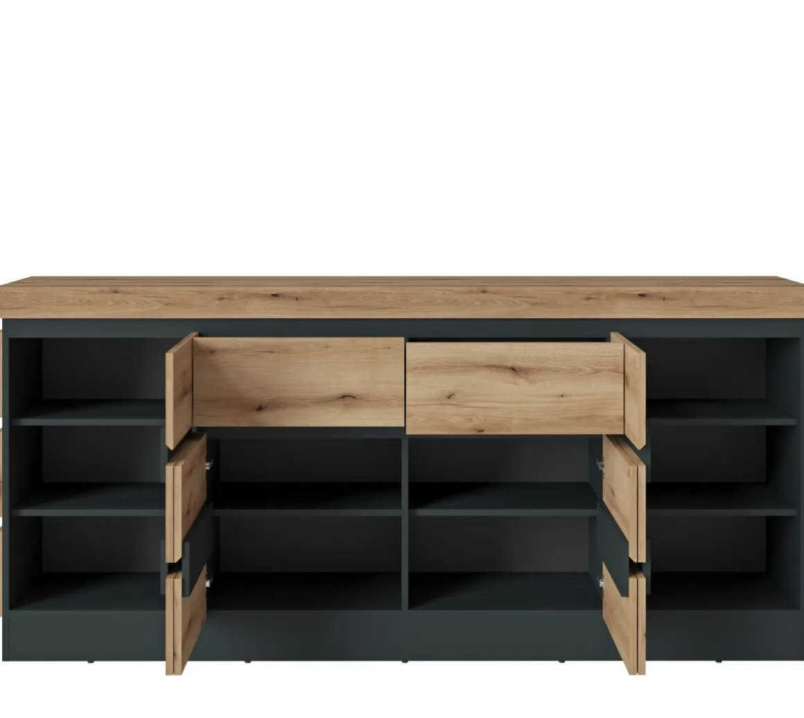 Kommode Corte Eiche Grau 201 x 93 cm