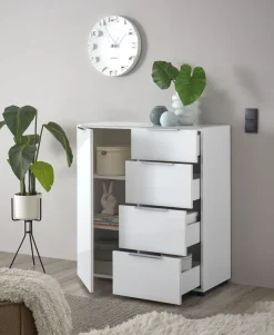 Kommode Santorin Weiß 1-türig