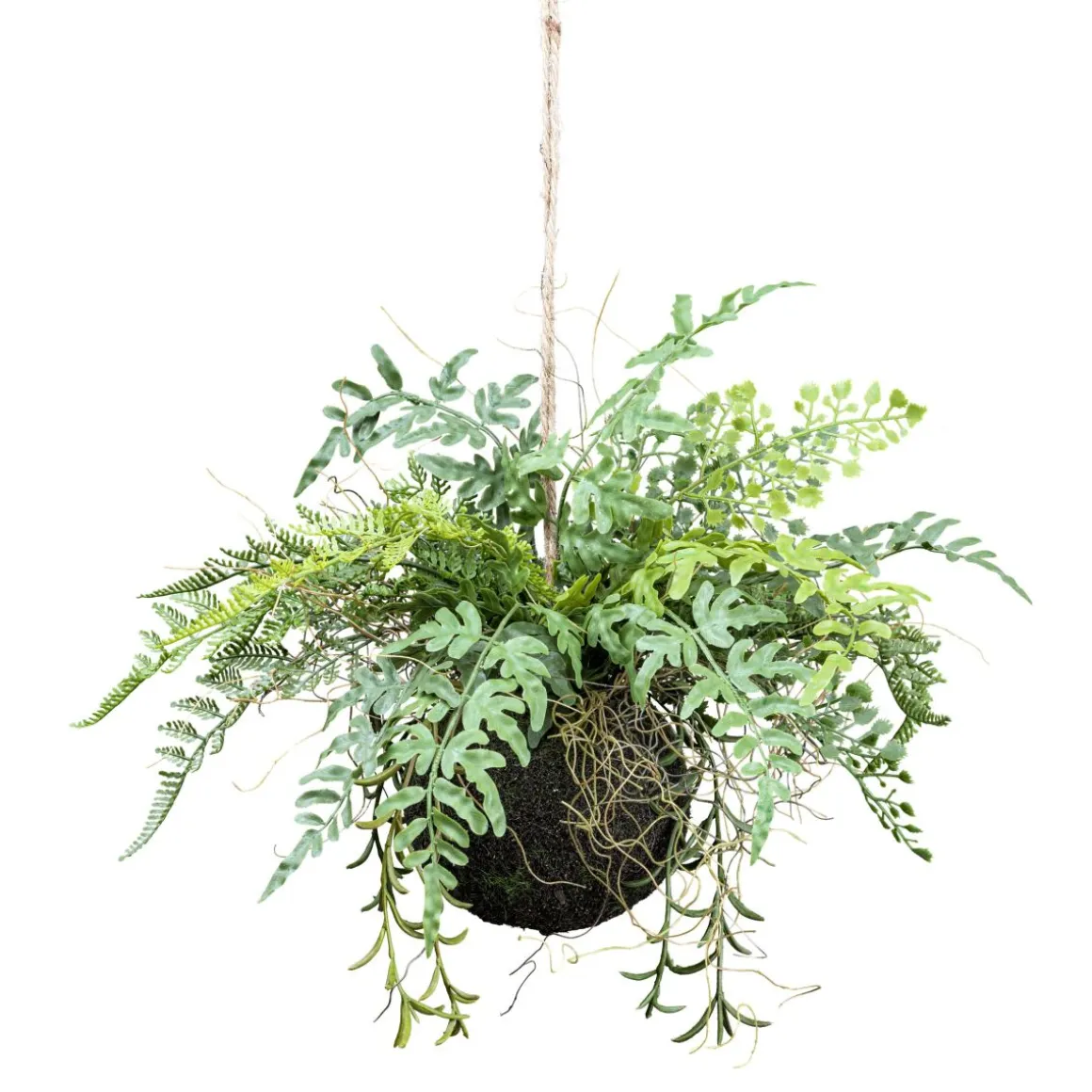 Kunstpflanze Hängepflanze Farn Grün H25cm