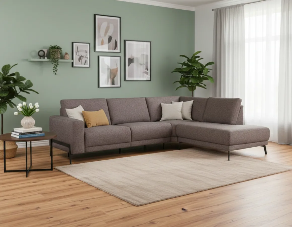 Lascondo Ecksofa Akiro Silver