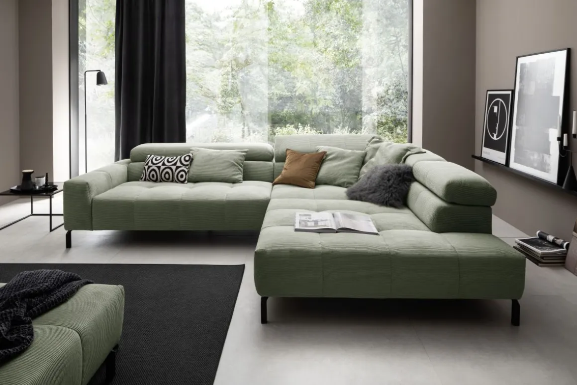 Lascondo Ecksofa Callisto 2.0 Feincord Olive