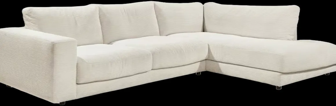 Lascondo Ecksofa Hagerstown 2.0 Cord Snow