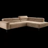 Lascondo Ecksofa Sarafi Cord Taupe mit Funktionen