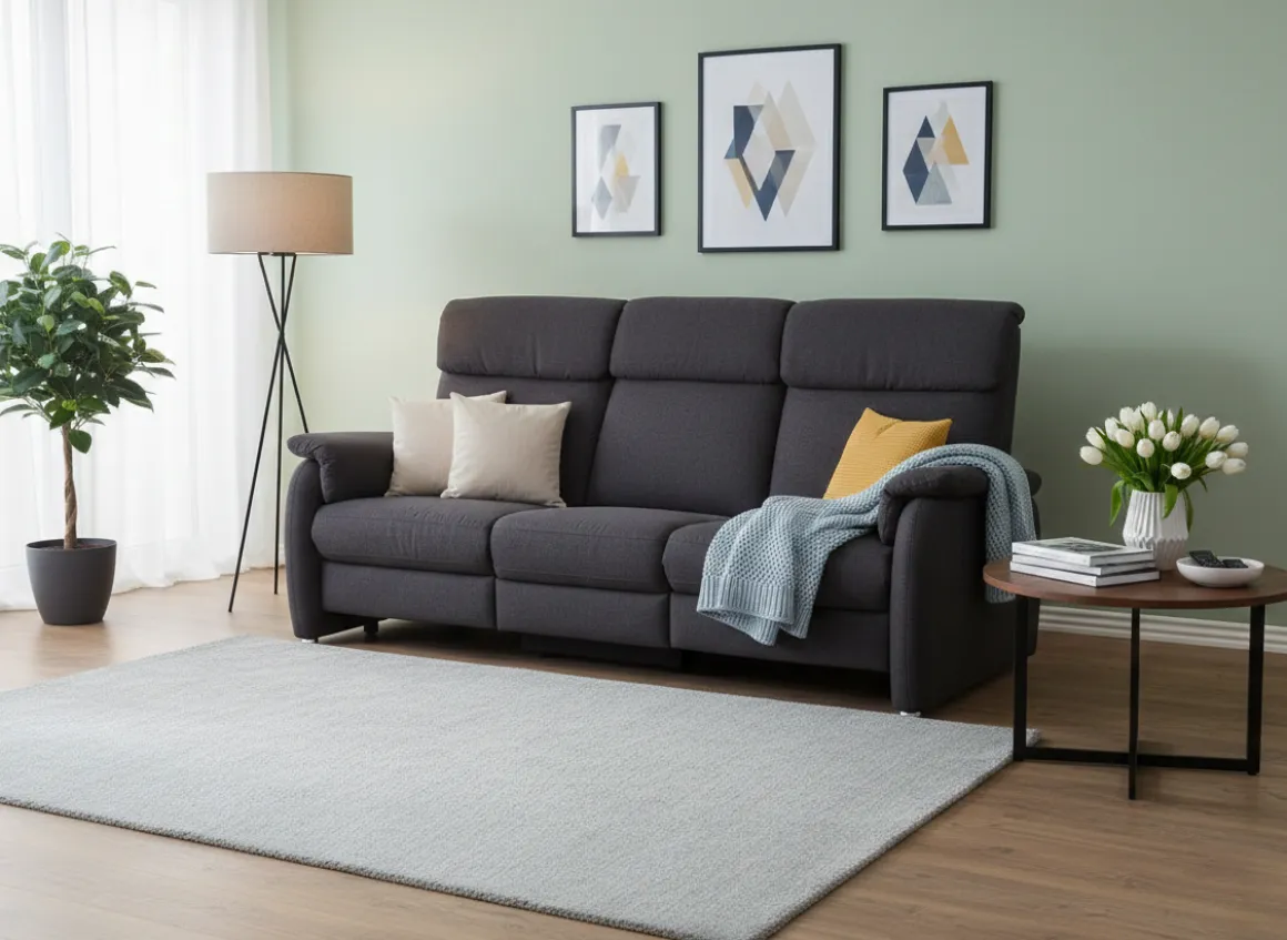 Lascondo Trapezsofa Lugo Anthrazit