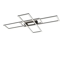 LED Deckenleuchte Asmin 98 x 69 cm Schwarz