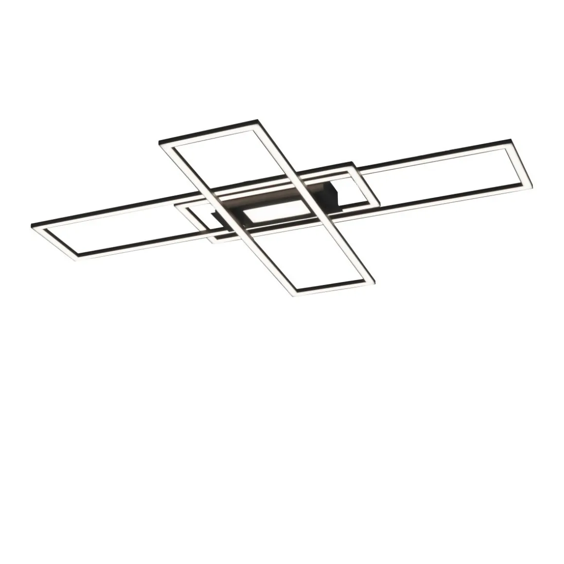 LED Deckenleuchte Asmin 98 x 69 cm Schwarz